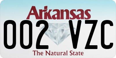 AR license plate 002VZC