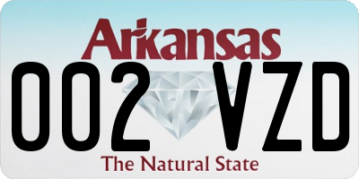 AR license plate 002VZD