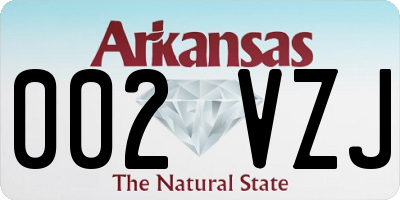 AR license plate 002VZJ