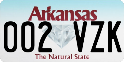 AR license plate 002VZK