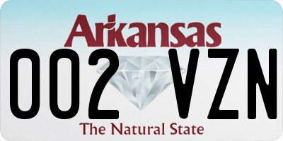 AR license plate 002VZN