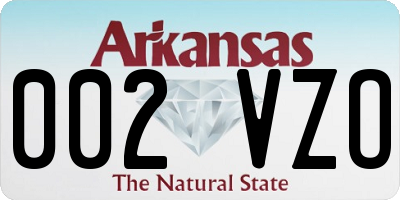 AR license plate 002VZO