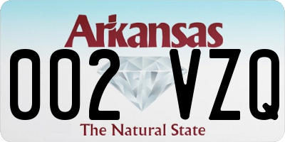 AR license plate 002VZQ