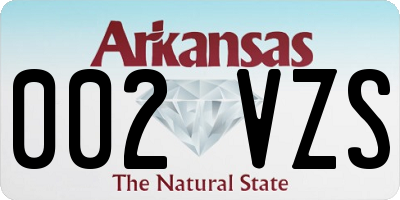 AR license plate 002VZS