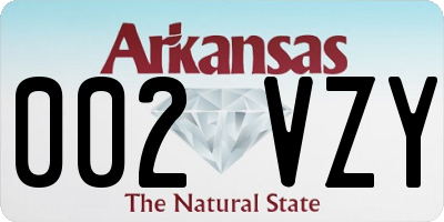 AR license plate 002VZY