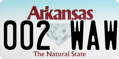 AR license plate 002WAW