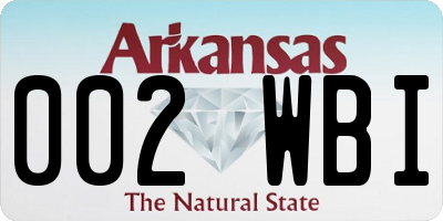 AR license plate 002WBI