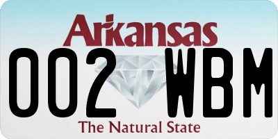 AR license plate 002WBM