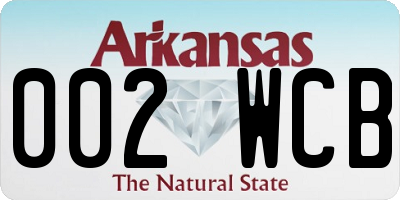 AR license plate 002WCB
