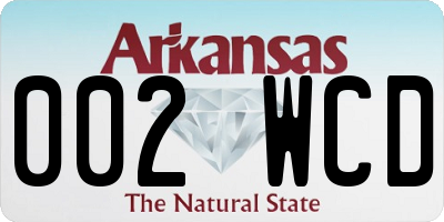 AR license plate 002WCD