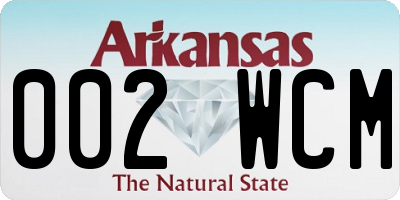 AR license plate 002WCM