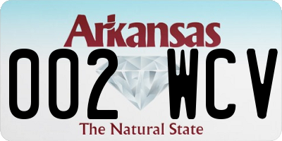AR license plate 002WCV