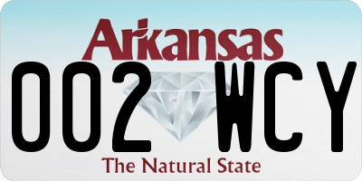 AR license plate 002WCY