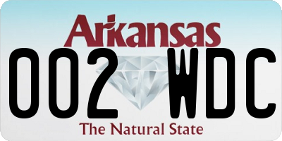 AR license plate 002WDC