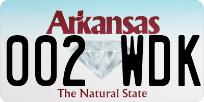 AR license plate 002WDK