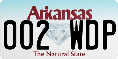 AR license plate 002WDP