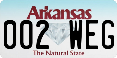 AR license plate 002WEG