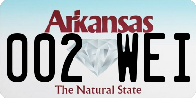AR license plate 002WEI