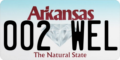 AR license plate 002WEL