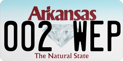 AR license plate 002WEP