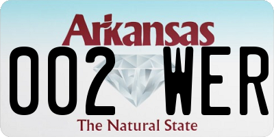 AR license plate 002WER