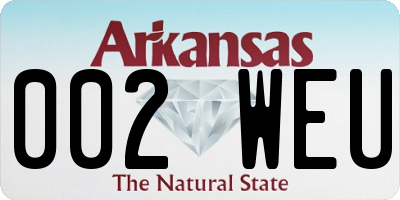 AR license plate 002WEU