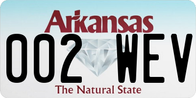 AR license plate 002WEV