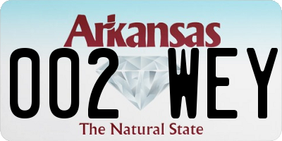 AR license plate 002WEY