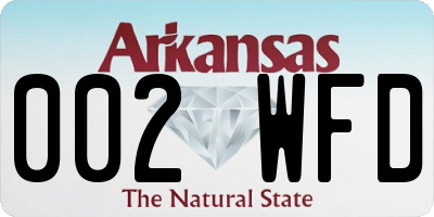 AR license plate 002WFD
