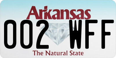 AR license plate 002WFF
