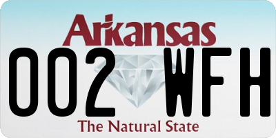AR license plate 002WFH