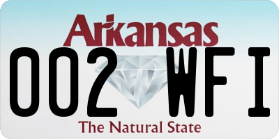 AR license plate 002WFI
