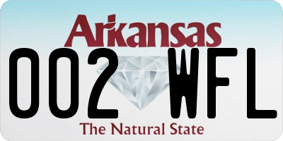 AR license plate 002WFL