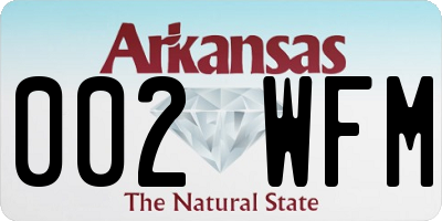AR license plate 002WFM