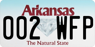AR license plate 002WFP