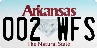 AR license plate 002WFS