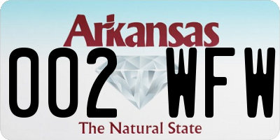 AR license plate 002WFW