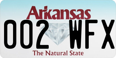 AR license plate 002WFX
