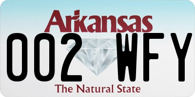 AR license plate 002WFY