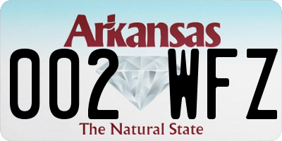 AR license plate 002WFZ