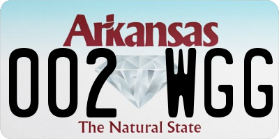 AR license plate 002WGG