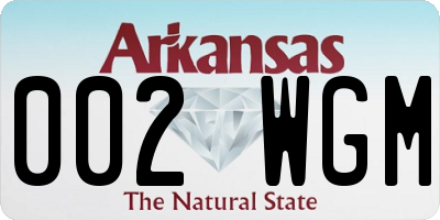AR license plate 002WGM