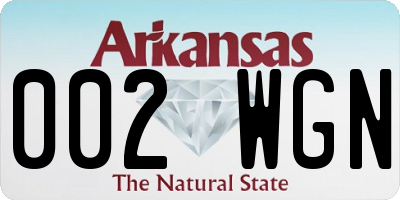 AR license plate 002WGN