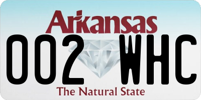 AR license plate 002WHC