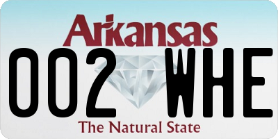 AR license plate 002WHE
