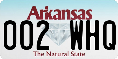 AR license plate 002WHQ