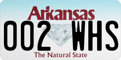 AR license plate 002WHS