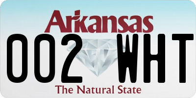 AR license plate 002WHT