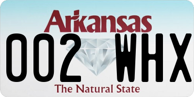 AR license plate 002WHX