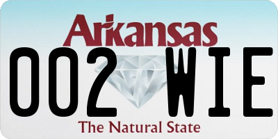 AR license plate 002WIE
